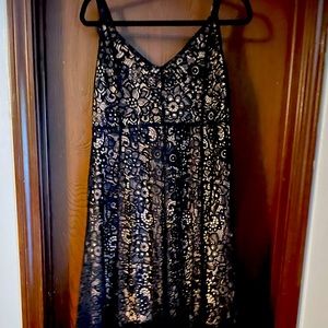 Black lace cocktail dress
